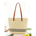 Saco de palha de verão feminino bolsa de praia